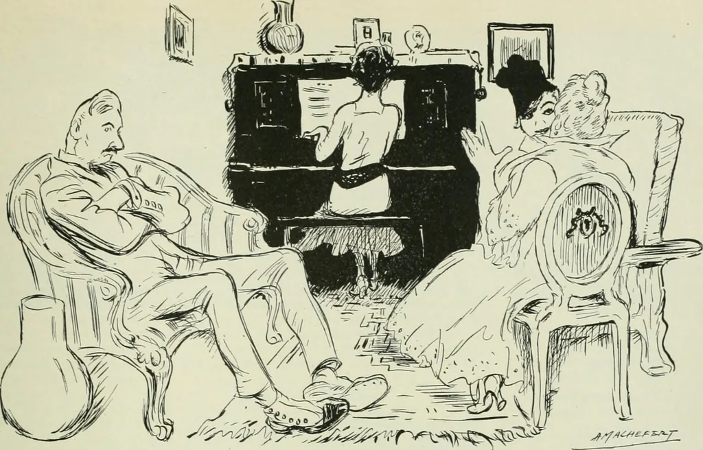 An illustration from Caricature. Wit and humor of a nation in picture, song and story, 1914, leaf 84