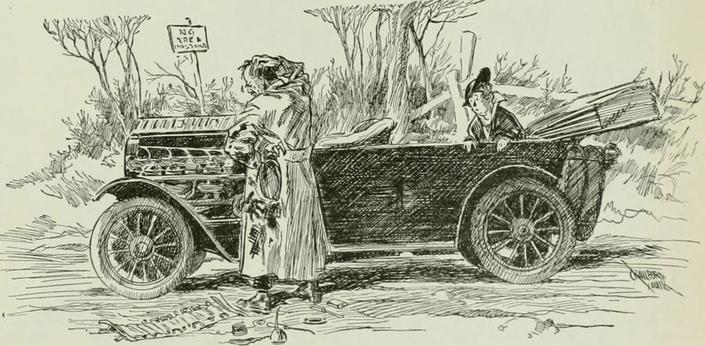 An illustration from Caricature. Wit and humor of a nation in picture, song and story, 1914, leaf 86