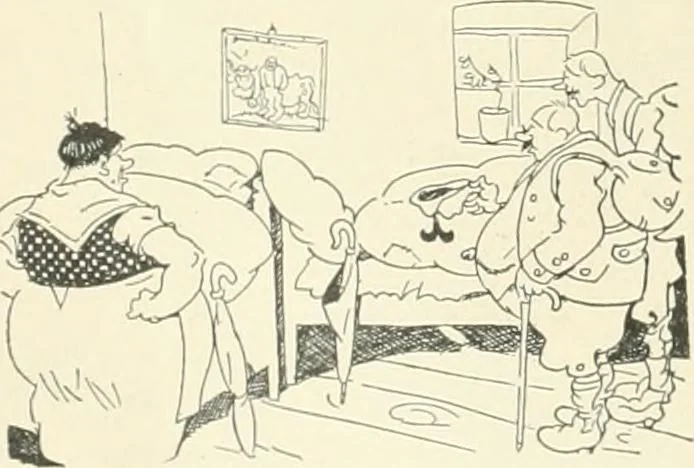 An illustration from Caricature. Wit and humor of a nation in picture, song and story, 1914, leaf 9