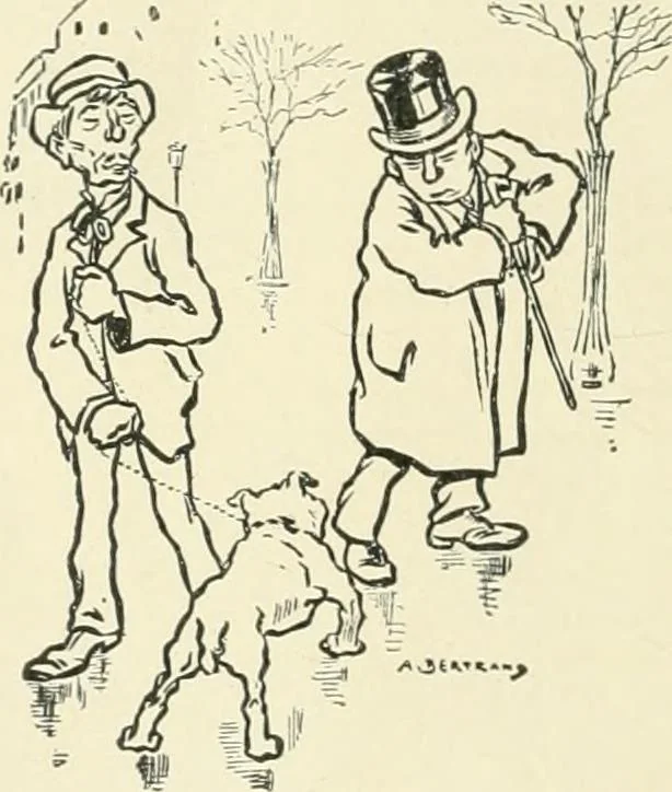 An illustration from Caricature. Wit and humor of a nation in picture, song and story, 1914, leaf 9
