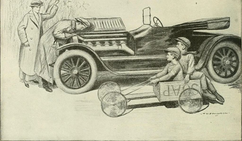 An illustration from Caricature. Wit and humor of a nation in picture, song and story, 1914, leaf 91