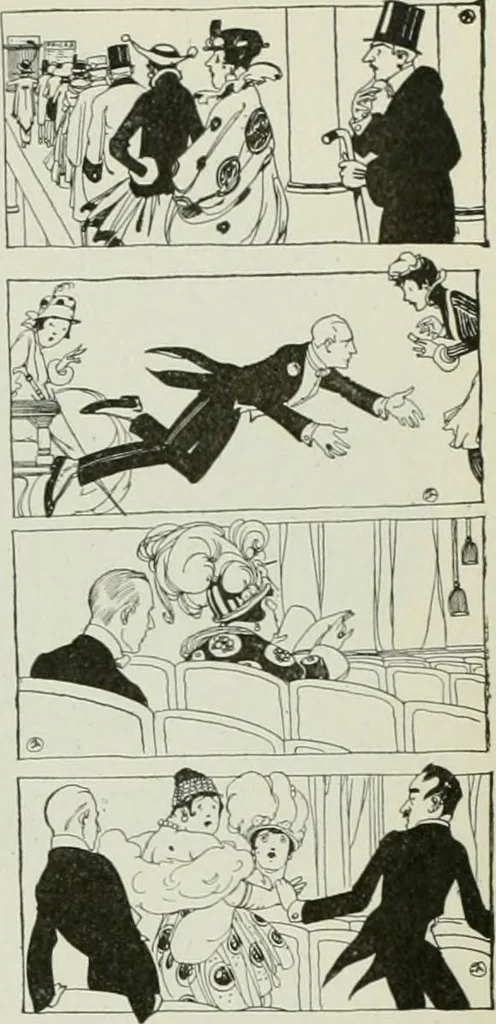 An illustration from Caricature. Wit and humor of a nation in picture, song and story, 1914, leaf 94