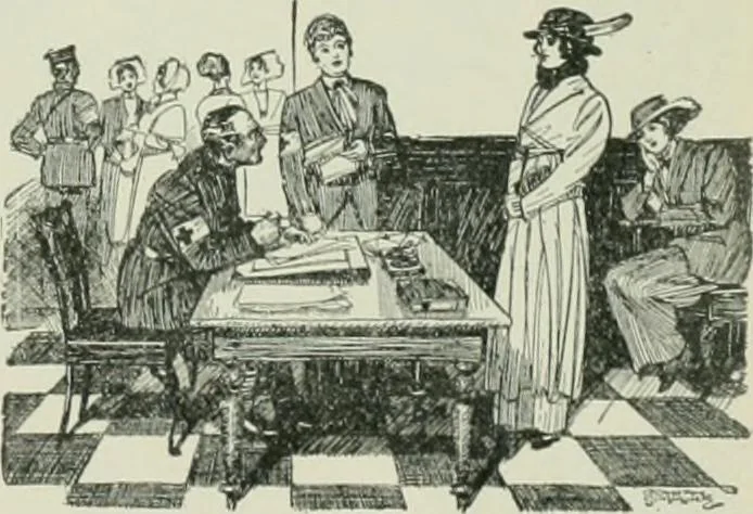 An illustration from Caricature. Wit and humor of a nation in picture, song and story, 1914, leaf 98