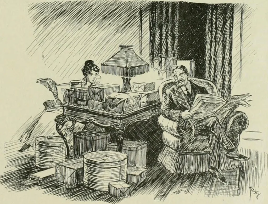 An illustration from Caricature. Wit and humor of a nation in picture, song and story, 1914, leaf 10