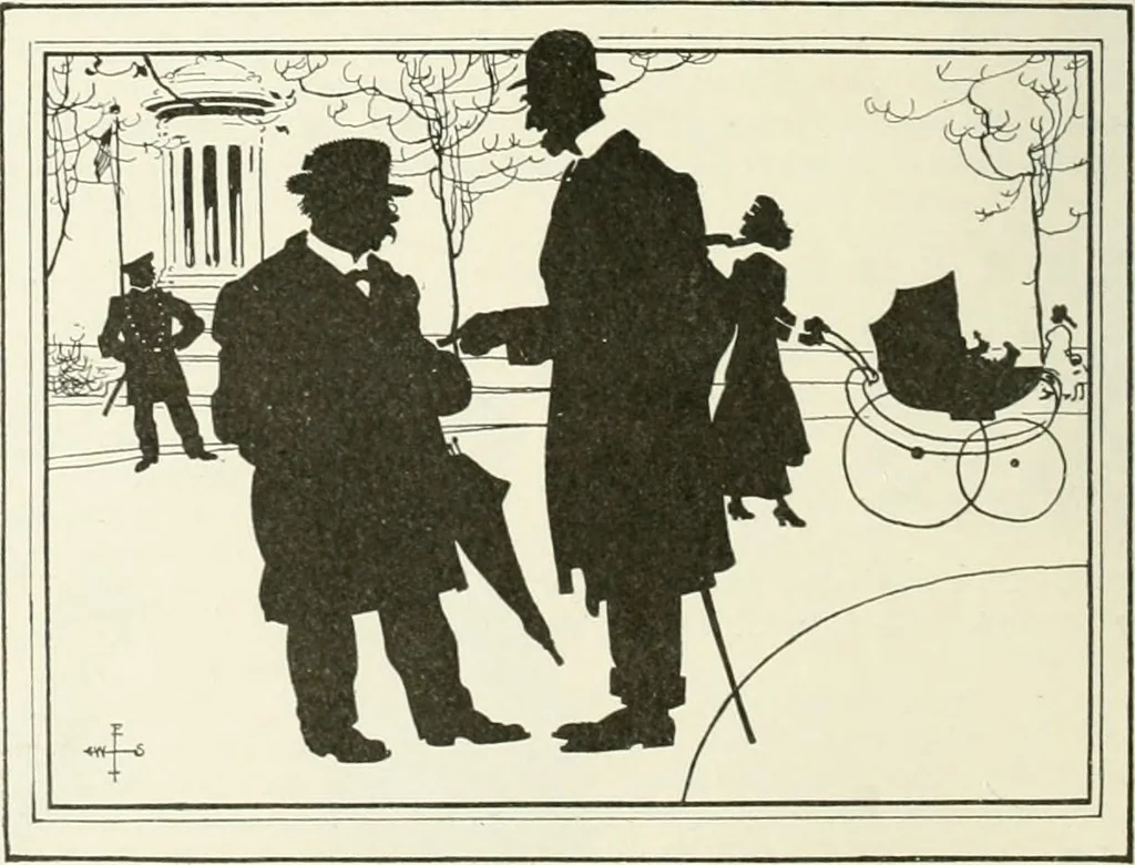An illustration from Caricature. Wit and humor of a nation in picture, song and story, 1914, leaf 105