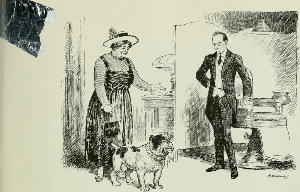 An illustration from Caricature. Wit and humor of a nation in picture, song and story, 1914, leaf 106