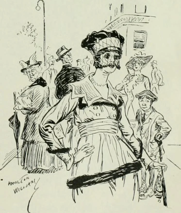 An illustration from Caricature. Wit and humor of a nation in picture, song and story, 1914, leaf 106