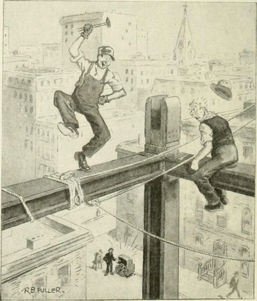 An illustration from Caricature. Wit and humor of a nation in picture, song and story, 1914, leaf 107
