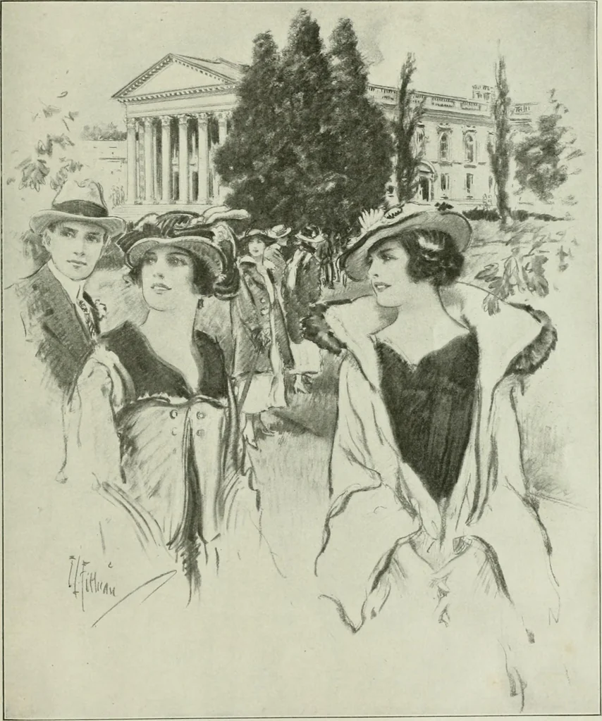 An illustration from Caricature. Wit and humor of a nation in picture, song and story, 1914, leaf 108