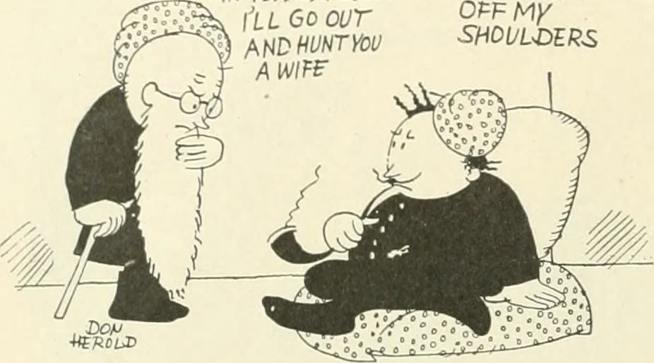An illustration from Caricature. Wit and humor of a nation in picture, song and story, 1914, leaf 11