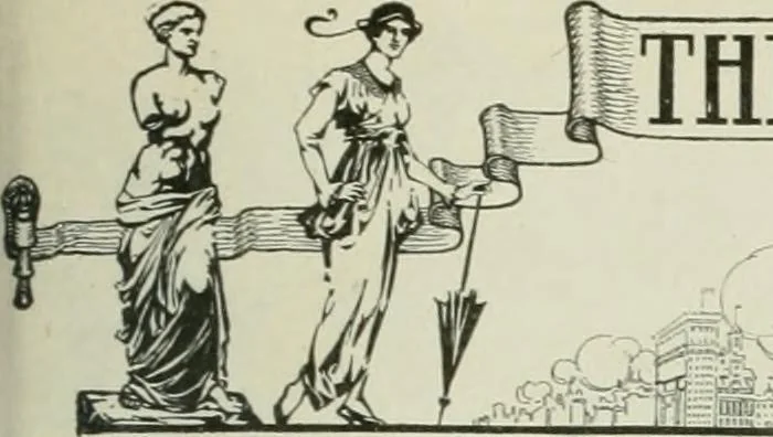 An illustration from Caricature. Wit and humor of a nation in picture, song and story, 1914, leaf 112