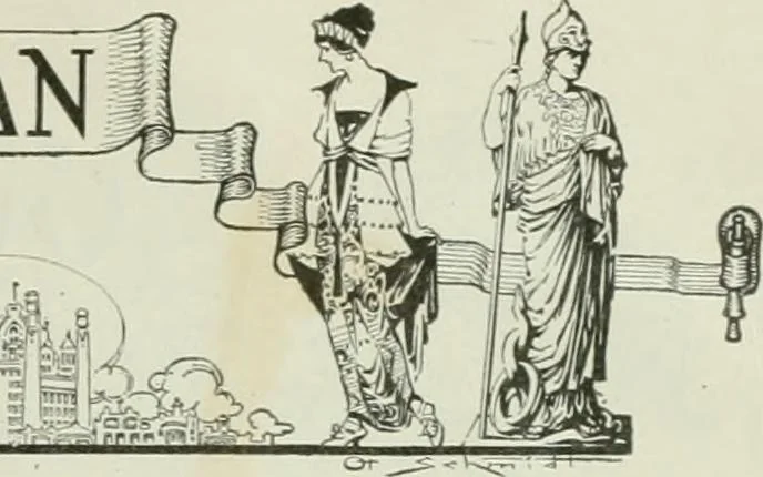 An illustration from Caricature. Wit and humor of a nation in picture, song and story, 1914, leaf 112