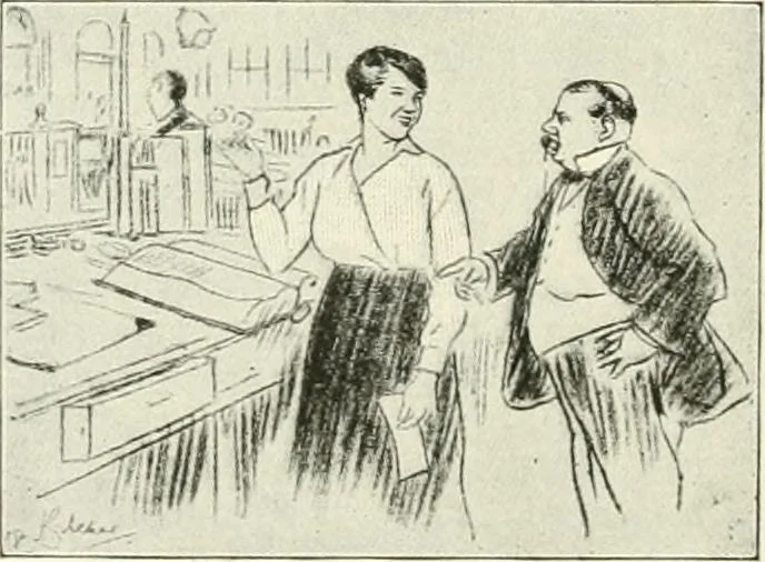 An illustration from Caricature. Wit and humor of a nation in picture, song and story, 1914, leaf 113