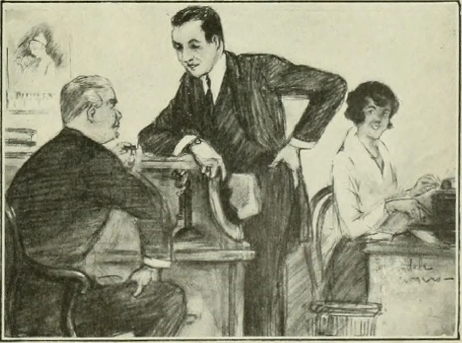 An illustration from Caricature. Wit and humor of a nation in picture, song and story, 1914, leaf 116