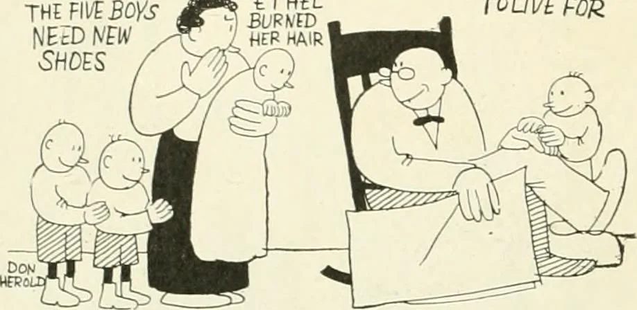 An illustration from Caricature. Wit and humor of a nation in picture, song and story, 1914, leaf 117