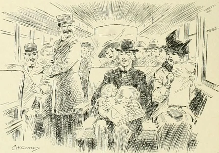 An illustration from Caricature. Wit and humor of a nation in picture, song and story, 1914, leaf 119