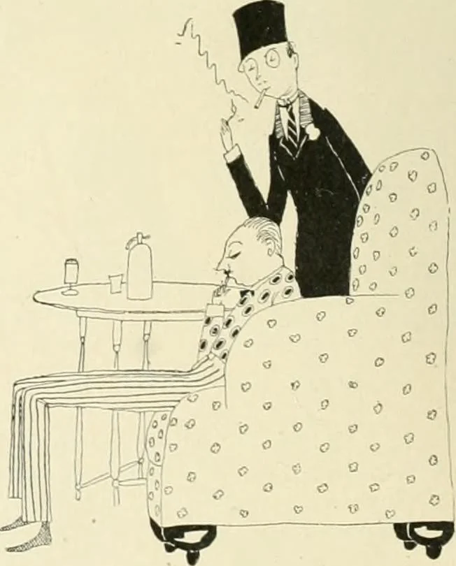 An illustration from Caricature. Wit and humor of a nation in picture, song and story, 1914, leaf 121