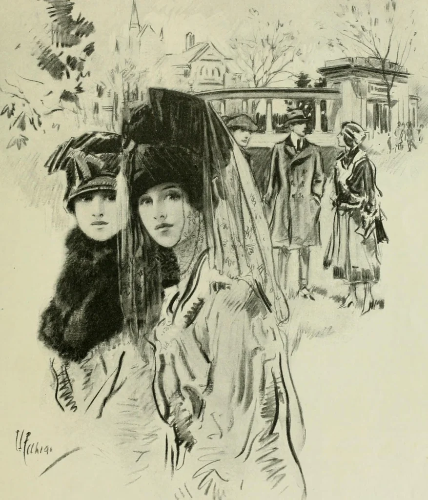 An illustration from Caricature. Wit and humor of a nation in picture, song and story, 1914, leaf 122