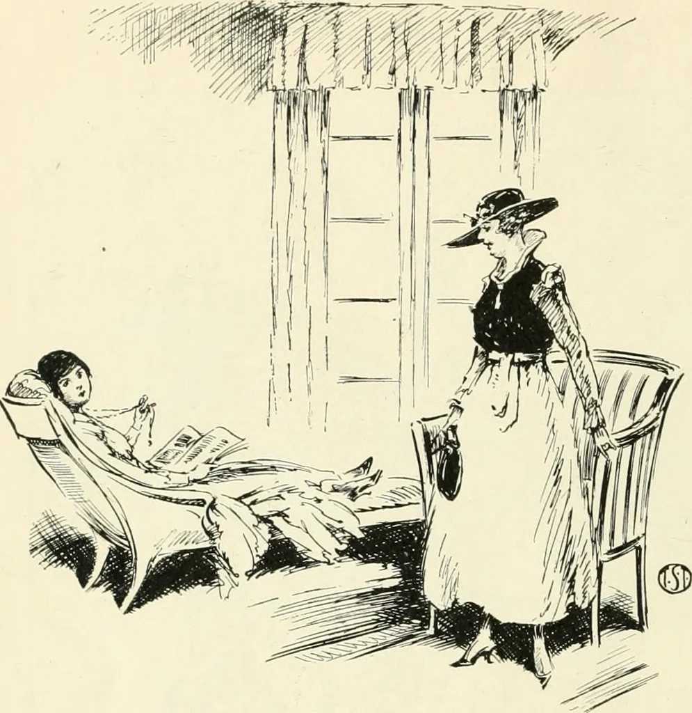 An illustration from Caricature. Wit and humor of a nation in picture, song and story, 1914, leaf 123