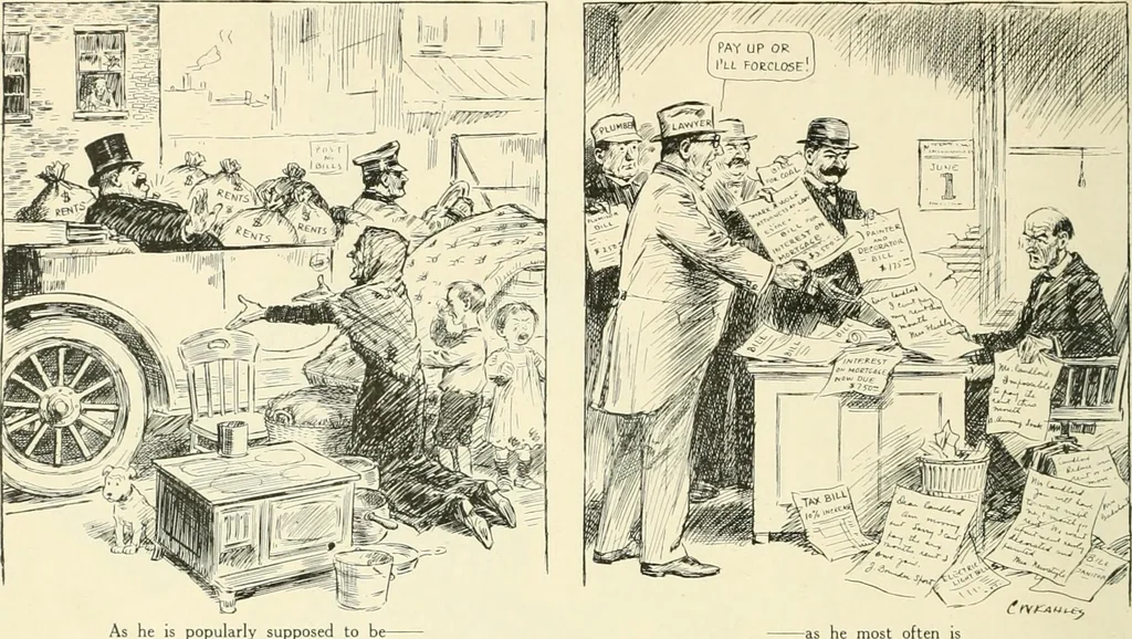 An illustration from Caricature. Wit and humor of a nation in picture, song and story, 1914, leaf 125