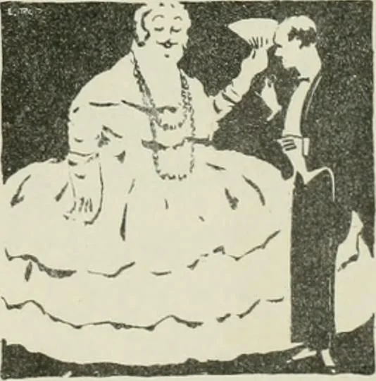 An illustration from Caricature. Wit and humor of a nation in picture, song and story, 1914, leaf 126