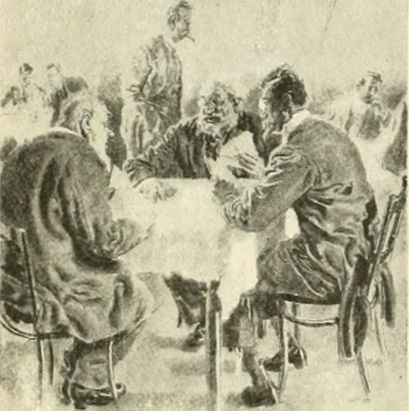 An illustration from Caricature. Wit and humor of a nation in picture, song and story, 1914, leaf 127