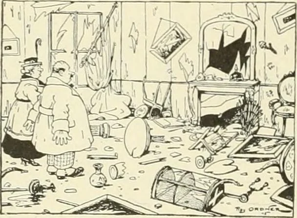 An illustration from Caricature. Wit and humor of a nation in picture, song and story, 1914, leaf 19