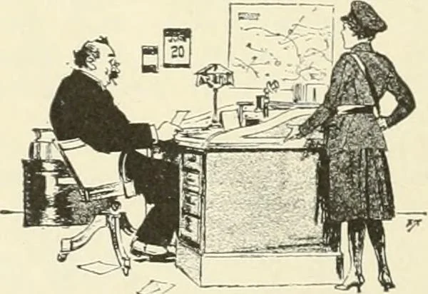 An illustration from Caricature. Wit and humor of a nation in picture, song and story, 1914, leaf 19