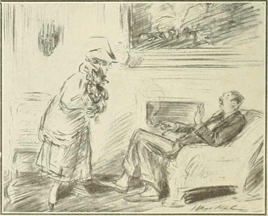 An illustration from Caricature. Wit and humor of a nation in picture, song and story, 1914, leaf 21