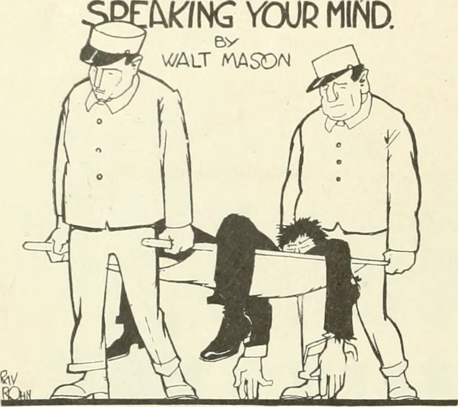 An illustration from Caricature. Wit and humor of a nation in picture, song and story, 1914, leaf 27