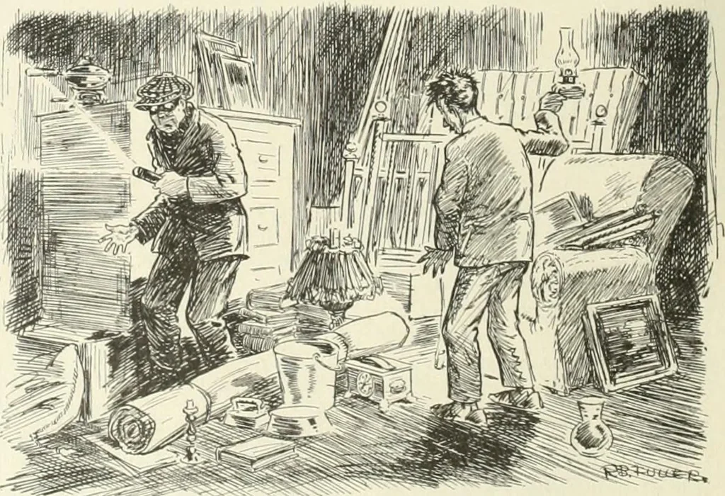 An illustration from Caricature. Wit and humor of a nation in picture, song and story, 1914, leaf 31