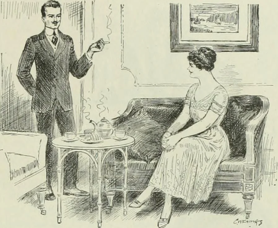 An illustration from Caricature. Wit and humor of a nation in picture, song and story, 1914, leaf 32