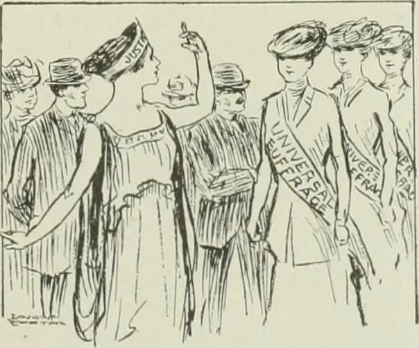 An illustration from Caricature. Wit and humor of a nation in picture, song and story, 1914, leaf 34