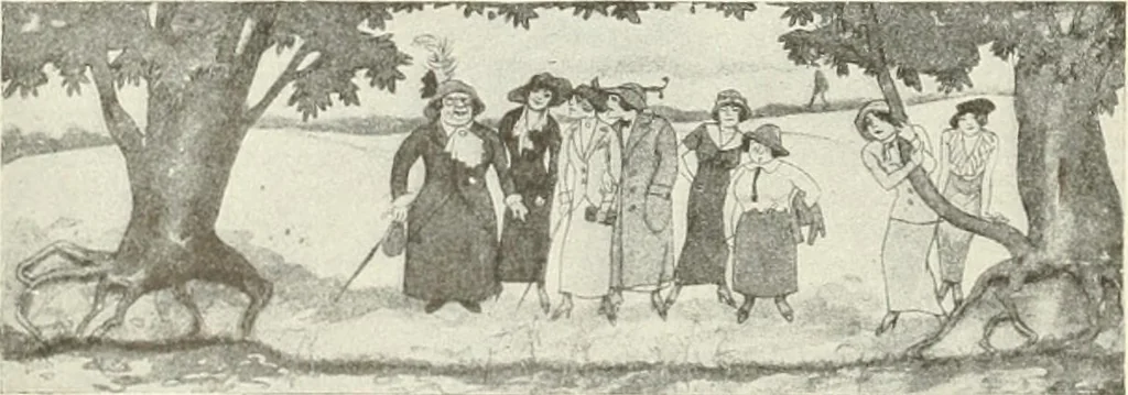 An illustration from Caricature. Wit and humor of a nation in picture, song and story, 1914, leaf 35
