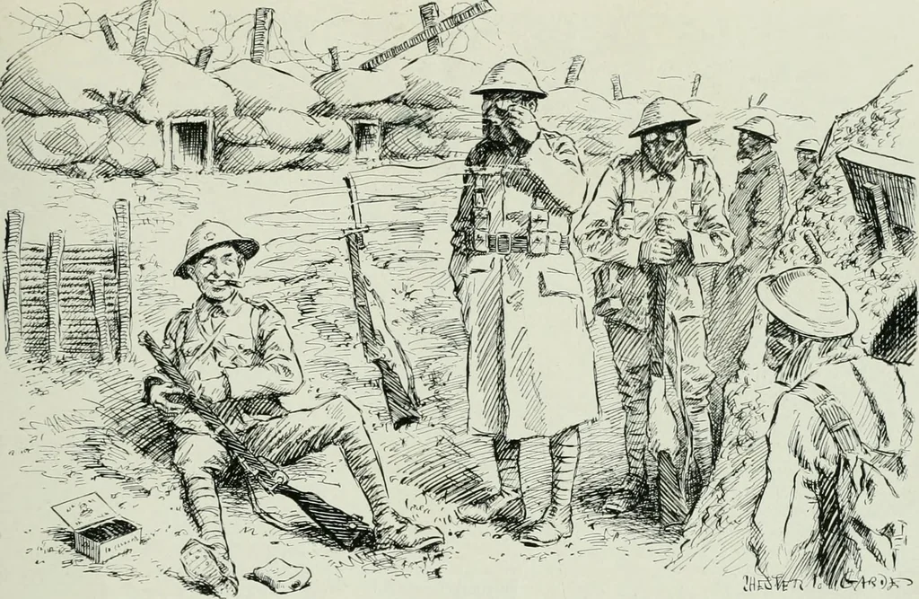 An illustration from Caricature. Wit and humor of a nation in picture, song and story, 1914, leaf 44