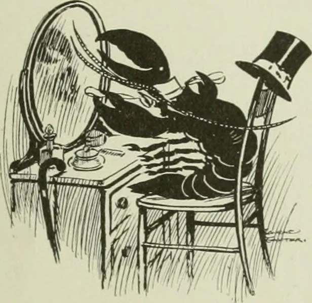 An illustration from Caricature. Wit and humor of a nation in picture, song and story, 1914, leaf 46