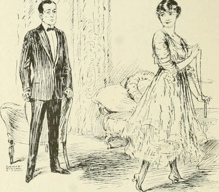 An illustration from Caricature. Wit and humor of a nation in picture, song and story, 1914, leaf 47