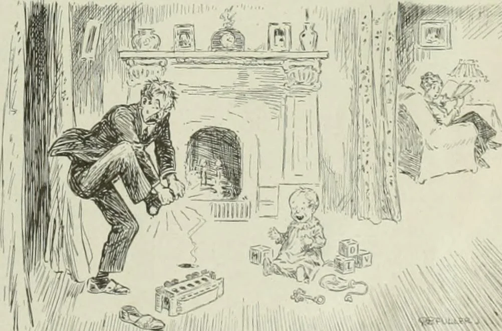 An illustration from Caricature. Wit and humor of a nation in picture, song and story, 1914, leaf 50