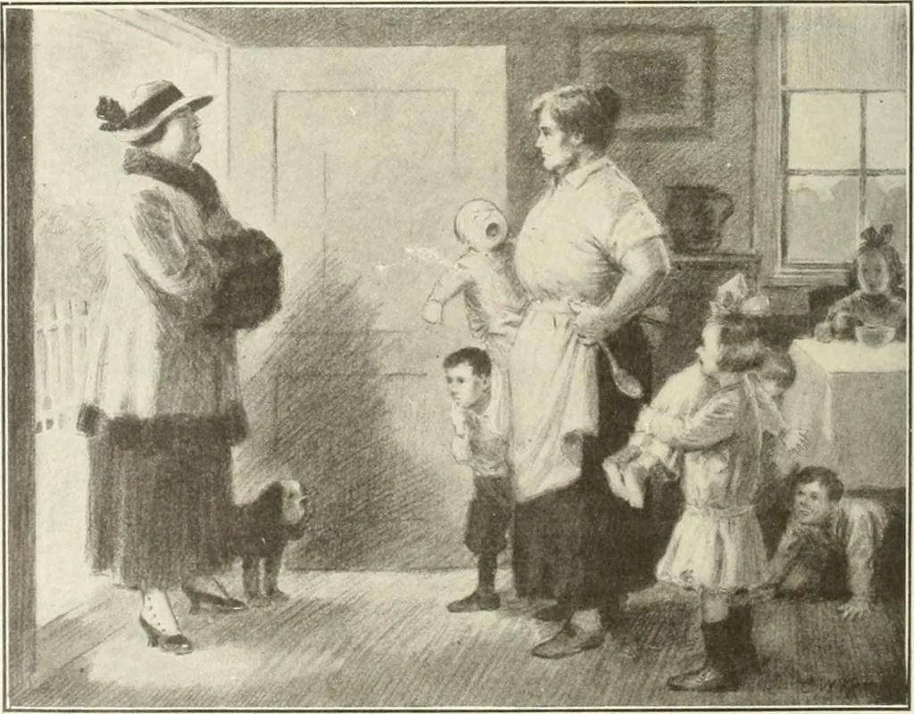 An illustration from Caricature. Wit and humor of a nation in picture, song and story, 1914, leaf 51