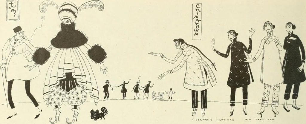 An illustration from Caricature. Wit and humor of a nation in picture, song and story, 1914, leaf 53