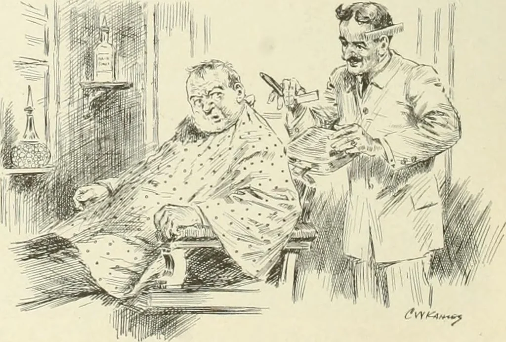 An illustration from Caricature. Wit and humor of a nation in picture, song and story, 1914, leaf 53