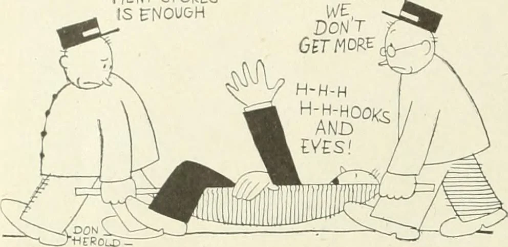 An illustration from Caricature. Wit and humor of a nation in picture, song and story, 1914, leaf 55