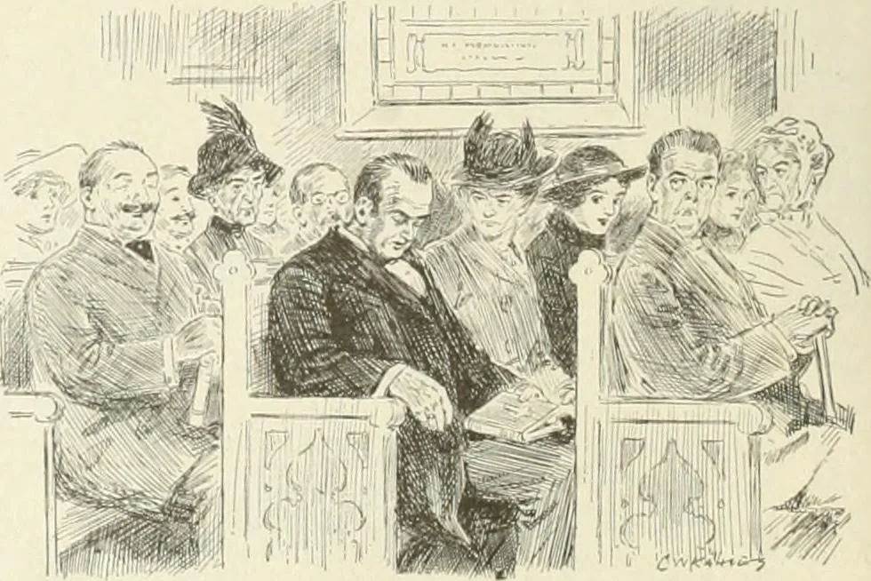 An illustration from Caricature. Wit and humor of a nation in picture, song and story, 1914, leaf 55