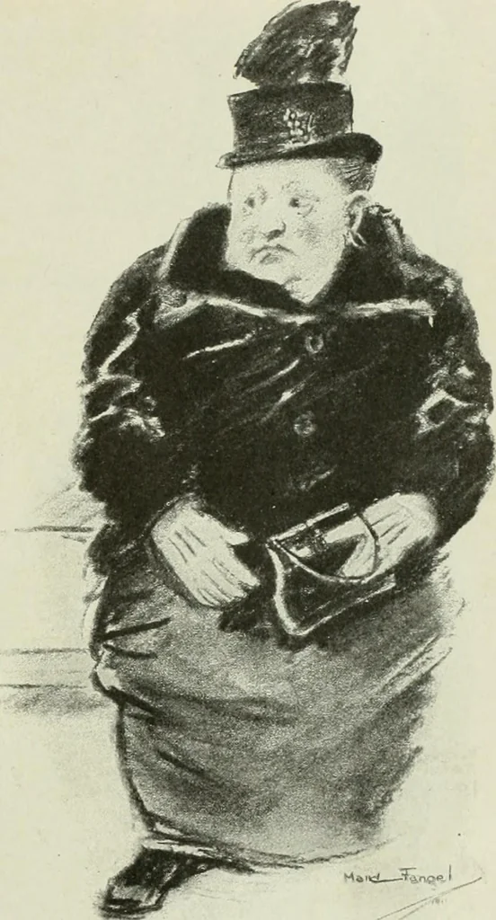 An illustration from Caricature. Wit and humor of a nation in picture, song and story, 1914, leaf 60