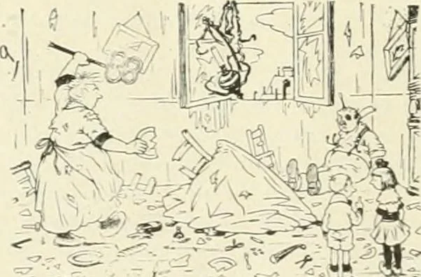 An illustration from Caricature. Wit and humor of a nation in picture, song and story, 1914, leaf 65
