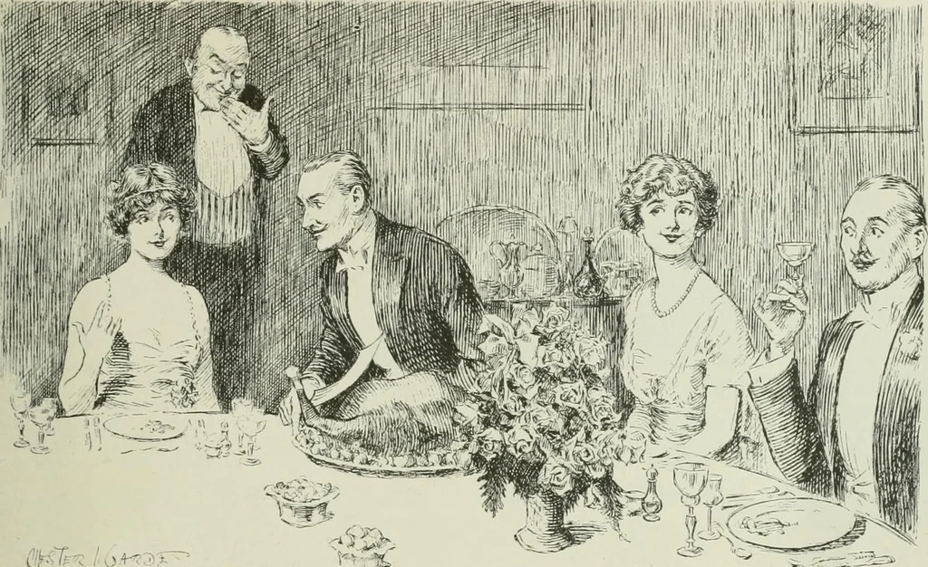 An illustration from Caricature. Wit and humor of a nation in picture, song and story, 1914, leaf 66