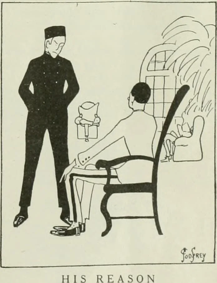 An illustration from Caricature. Wit and humor of a nation in picture, song and story, 1914, leaf 66