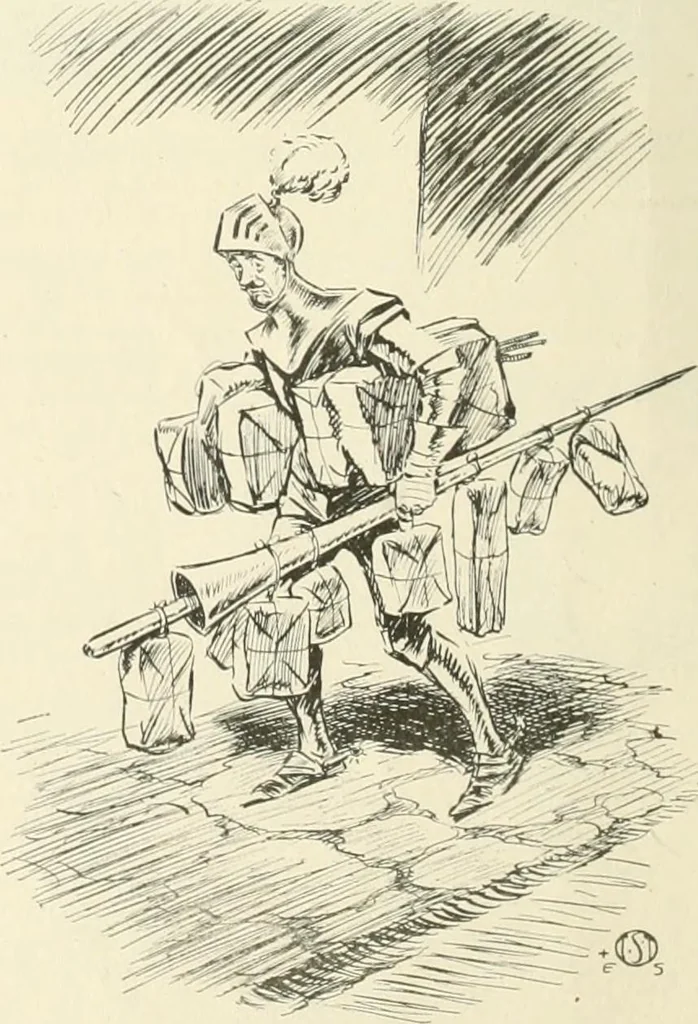 An illustration from Caricature. Wit and humor of a nation in picture, song and story, 1914, leaf 7