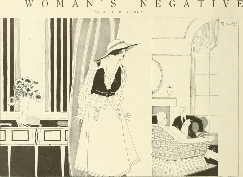 An illustration from Caricature. Wit and humor of a nation in picture, song and story, 1914, leaf 71