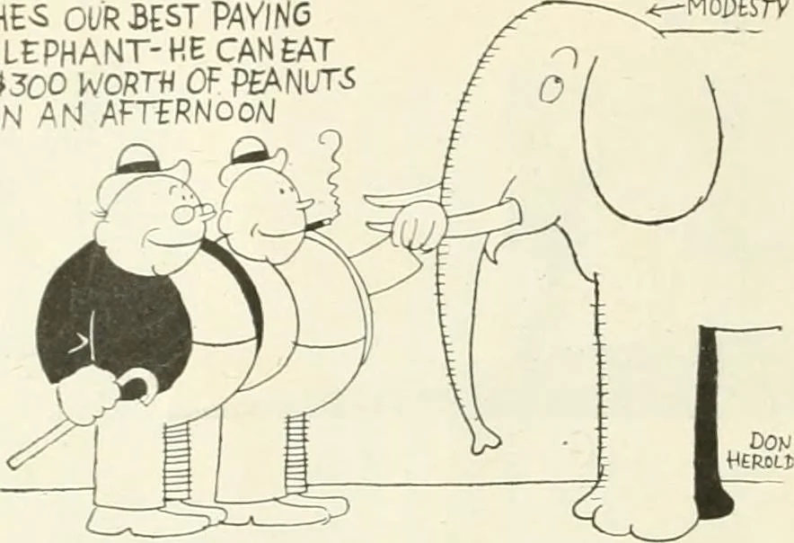An illustration from Caricature. Wit and humor of a nation in picture, song and story, 1914, leaf 73